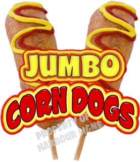 Corn Dogs Jumbo Decal 14 Concession Food Truck Trailer Vinyl Sticker 