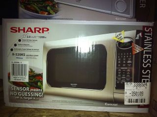 SHARP R 520KS STAINLESS STEEL MICROWAVE OVEN 1200W 2.0