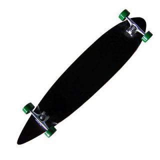 Black PINTAIL LONGBOARD Skateboard COMPLETE 9 x 43