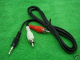 Audio 1/8 3.5mm to RCA Cable Connect to Laptop TV iPod