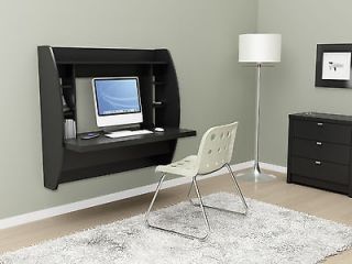 Prepac BEHW 0200 1 Black Floating Desk with Storage