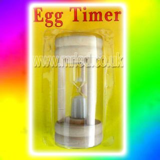 NEW Wooden Kitchen Hourglass Egg Timer Sand   10cm
