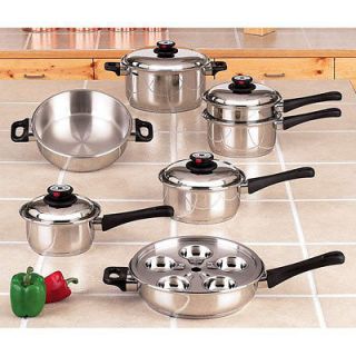 Cookware 17pc Pots & Pans Maxam® 9 Element NEW