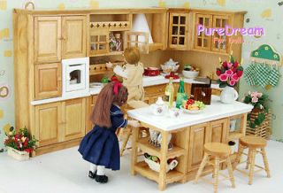   Grand Kitchen Set Cabinet Stove Basin Dining Island Cupboard 8pcs