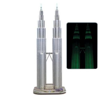 Paper 3D Puzzle Model Petronas Twin Tower in Malaysia