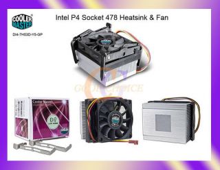 Cooler Master Intel P4 Socket 478 Aluminum HeatSink CPU Cooling Fan 3 