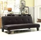 Naoki Futon Sofa Bed Sleeper Double Chair Lounge Couch Black Faux 