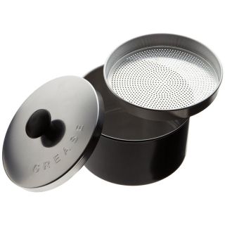 Stanco Black Non Stick Sink Grease Strainer Cup & Lid