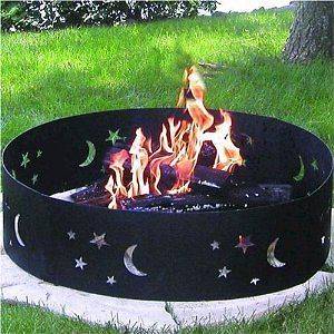 Evening Sky Campfire Ring Stars Moon Fire Pit Metal