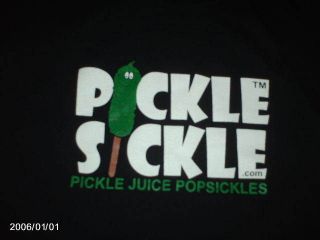 PICKLE SICKLE Pickle Juice Popsickles T Shirt size L
