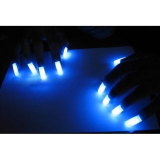 Glow finger nails luminescent fake nails press on 10 pcs set