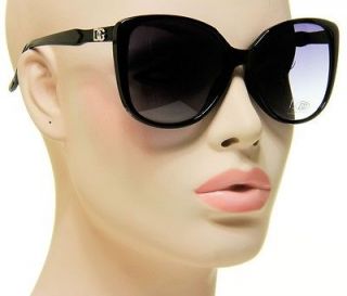   Womens Feline DG Eyewear Cat Eye Black Frame Shades Sunglasses 896