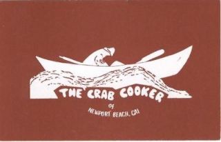 CA NEWPORT BEACH CRAB COOKER RESTAURANT postcard