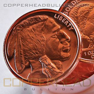   of (20) 1oz Indian Head Buffalo Copper Coins .999 Pure Bullion Rounds