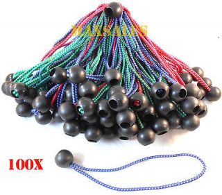 100) 6 COLOR Ball BUNGEE Cord Tarp Bungee Tie Down Strap Bungi 