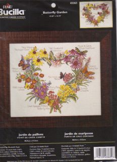 Bucilla   COUNTED CROSS STITCH Kit   Butterfly Garden   Heart
