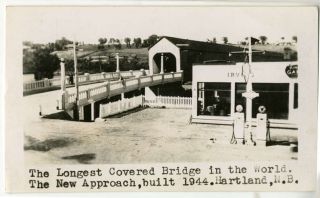 Harland Covered Bridge c1944 New Walkway Announcement
