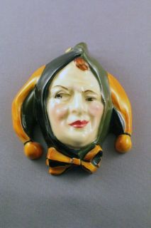 VERY RARE ROYAL DOULTON HN 1611 JESTER CROOKED SMILE WALL MASK 