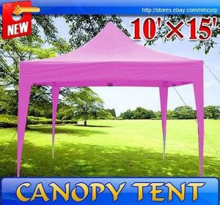   Pink 10x15 Pop Up Wedding Party Tent Canopy Gazebo With Carry Case