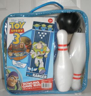 Disney Toys Story Buzz Space Ranger Play Bowling Game Rug Pins Ball 