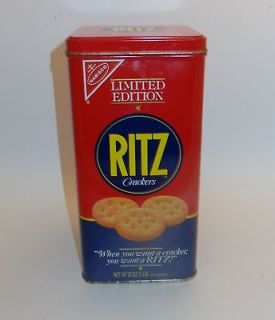 NABISCO RITZ CRACKERS 1987 LIMITED EDITION TIN METAL CANISTER