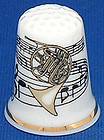     FRENCH HORN   China thimble exclusive to Cottage Thimbles