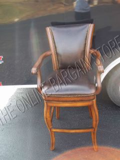  Barrington Leather Barstool COUNTER HEIGHT Bar 24 Stool Chair wood