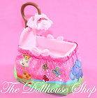 New Pink Baby Girl Doll Crib Cradle Nursery Fisher Price Loving Family 