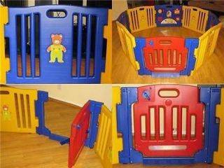 NEW BABY CHILD KID PLAYPEN 8 PANELS SECURITY SAFETY PLAYZONE W 