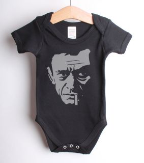 JOHNNY CASH MUSIC BABY GROW VEST COUNTRY ROCK AND ROLL NEW CLOTHES 