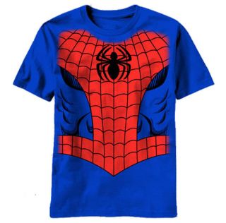 Marvel Spiderman Costume T Shirt Amazing Tee Halloween Movie Cosplay 
