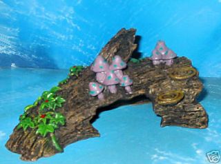 Log Hide Away Aquarium Ornament reptile FREE GIFTS