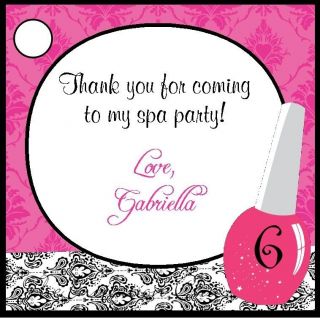 Girls Diva Spa Day, Makeover Party Gift Favor Tags