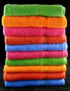   Bulk Buy 400 GSM 100% Cotton Bath Towels   5 DIFFERENT COLOURS