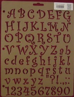 Stencil Fun Alphabet Upper Lower case numbers paint crafts cards 