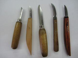 WOOD CARVING KNIFE SET WHITTLING DECOY CANE CARICATURE CHIP RAMELSON R 