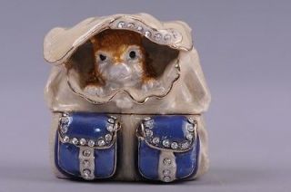   Squirrel trinket box by Keren Kopal Swarovski Crystal Jewelry box