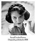 1951 50s Snood Hairnet Crochet Pattern DIY Glam WWII Flirty 1950s 