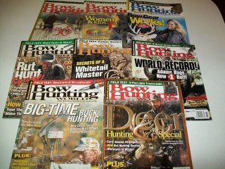 Lot of 8 BOWHUNTING WORLD Magazines Archery Equipment