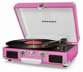 NEW CR8005A PI Crosley Cruiser Turntable   Pink Vinyl Record Player