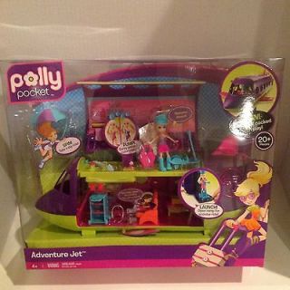 Polly Pocket Adventure Jet 20+ pieces  Brand New in Box  Fast Shipping