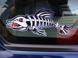 Newly listed 2 fish skeleton decals sticker emblem fisherman ice fish 