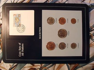 Coin Sets of All Nations Mauritius all coins 1978 UNC 18 Nov 86