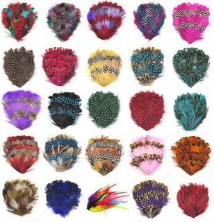NEW Multi colors feather Natural Pad low Hackle Feathers Pad for 