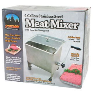 Sportsman 4 Gallon Stainless Steel Meat Mixer