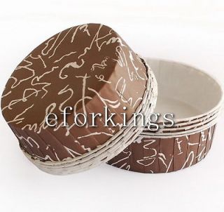   PIE BREAD CAKE CUPCAKE LINERS BAKING PAPER CUP MUFFIN CASES Brown