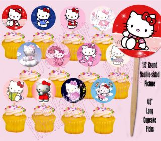 Hello Kitty Sanrio Cupcake Picks Cake Toppers  12 pcs