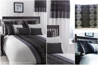 Black & White Contemporary Duvet Cover, Curtains, Cushion Covers   All 
