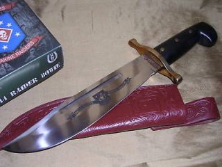 USMC RAIDER COMMEMORATIVE BOWIE HUNTING KNIFE W/ SHEATH CASE NR