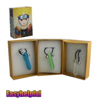  FIRST HOKAGE TSUNADE CRYSTAL NECKLACE Green/White/Bl​ue Cosplay